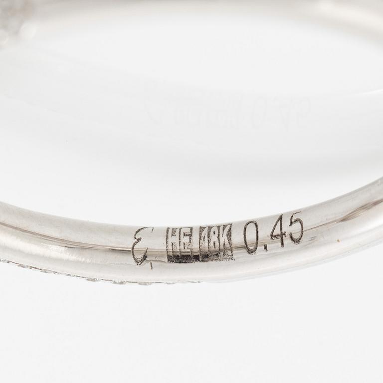 "Engelbert," Legacy Knot Ring Mini Pavé", 18K white gold with brilliant-cut diamonds.