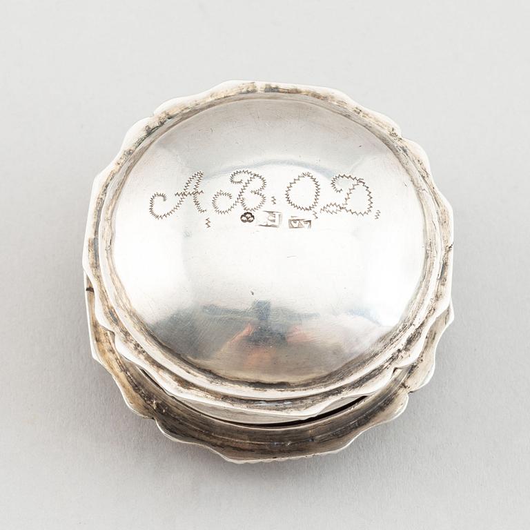 A swedish silver box, 1812.