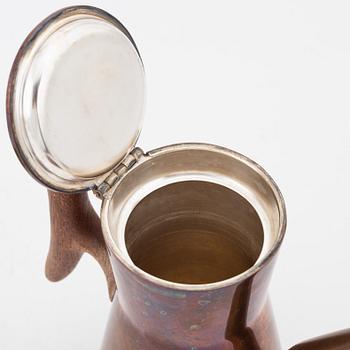 Tapio Wirkkala, A four-piece copper and teak coffee service, Kultakeskus, Finland.