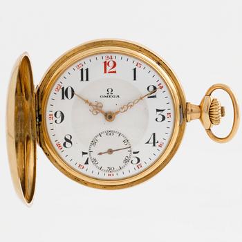 OMEGA, pocket watch, "red twelve", 50 mm, savonett.