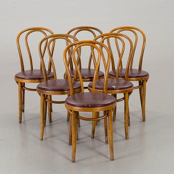 STOLAR, 6 st, 1900-talets andra hälft. Thonet-stil.