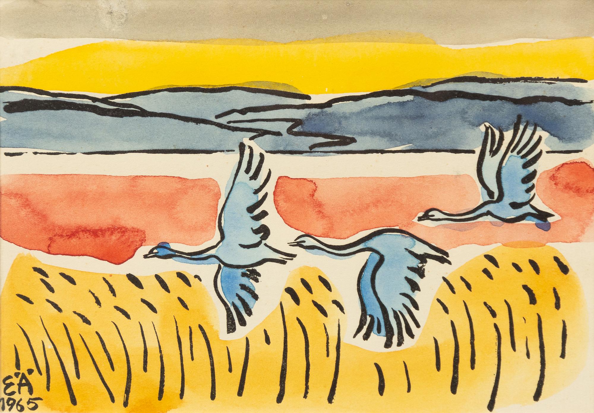 Erling Ärlingsson, "Utterbyn", Flying geese, 3 pcs.