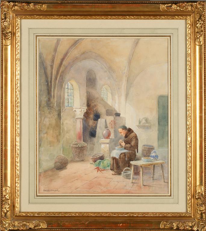 FRANS WILHELM ODELMARK, akvarell, signerad.