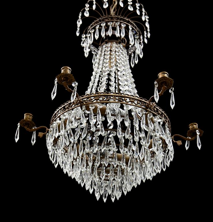 LJUSKRONA, empirestil, 1900-talets andra hälft. Höjd ca 70 cm.