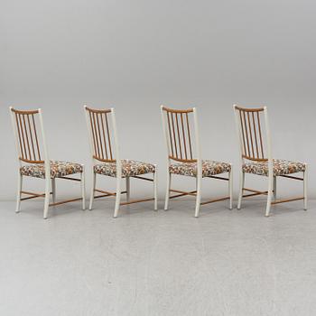 Four '829' chairs by Karl Axel Adolfsson, Gemla with an additional table.