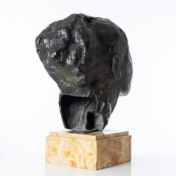 Gudmar Olovson, skulptur. Signerad. Numrerad. Gjutarstämpel. Brons, total höjd 72 cm, längd 55 cm.