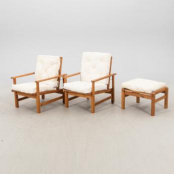 Elsa Stackelberg, 2 chairs + stool / table,  Fri Form, 20th Century latter part.