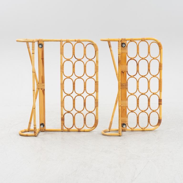 A pair bamboo and rattan headboards, second half of the 20th Century.