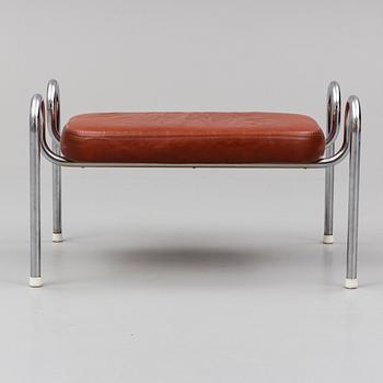 TOMMY SUNDBERG, a 'Sheraton' leather covered tubular steel stool.