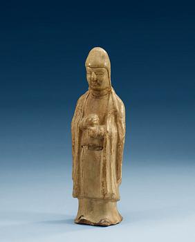 A glazed pottery figure, Tang dynasty (618-907 AD.).
