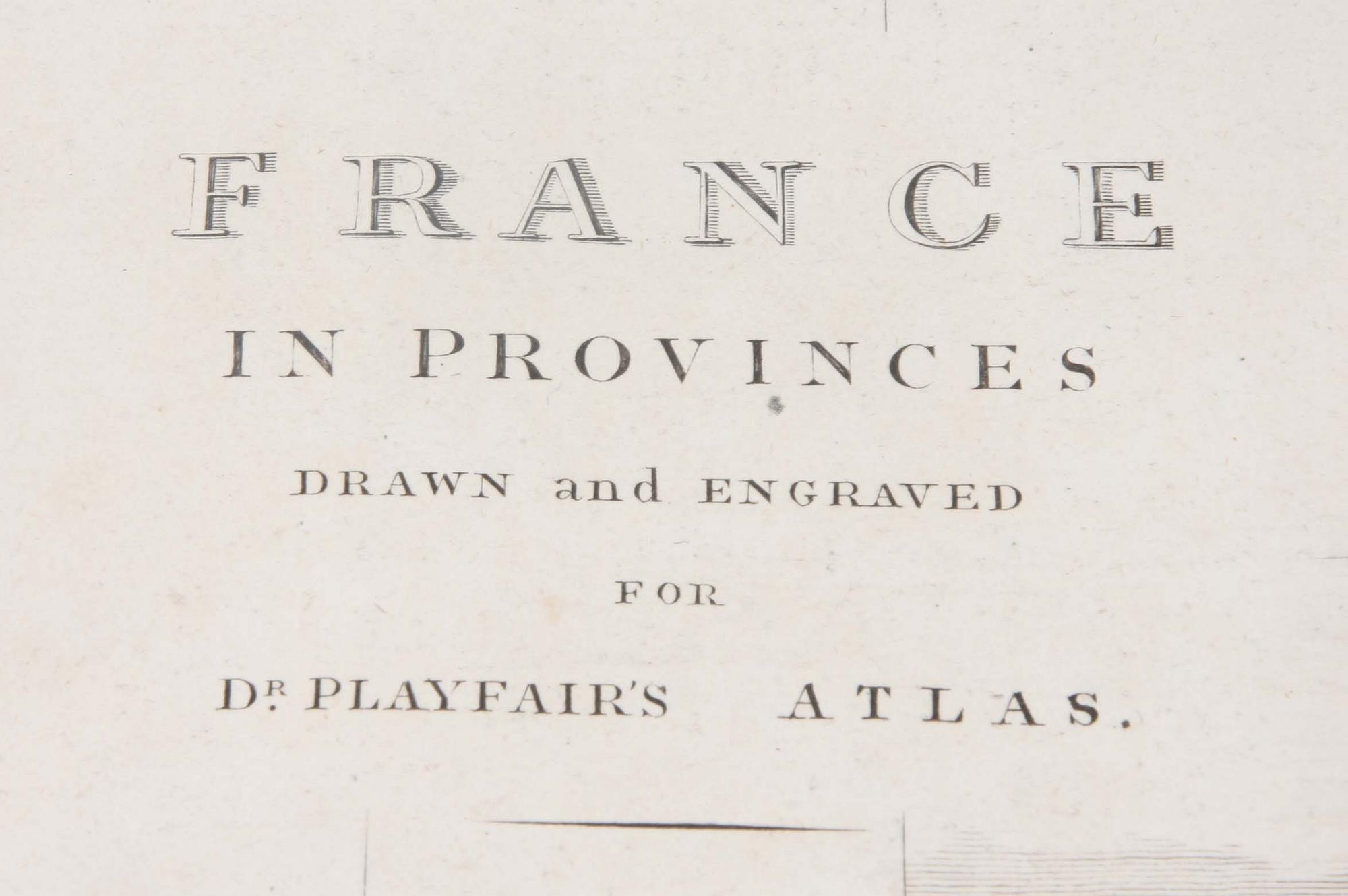 KARTA, Frankrike, N Coltman Vauxhall, 1821.