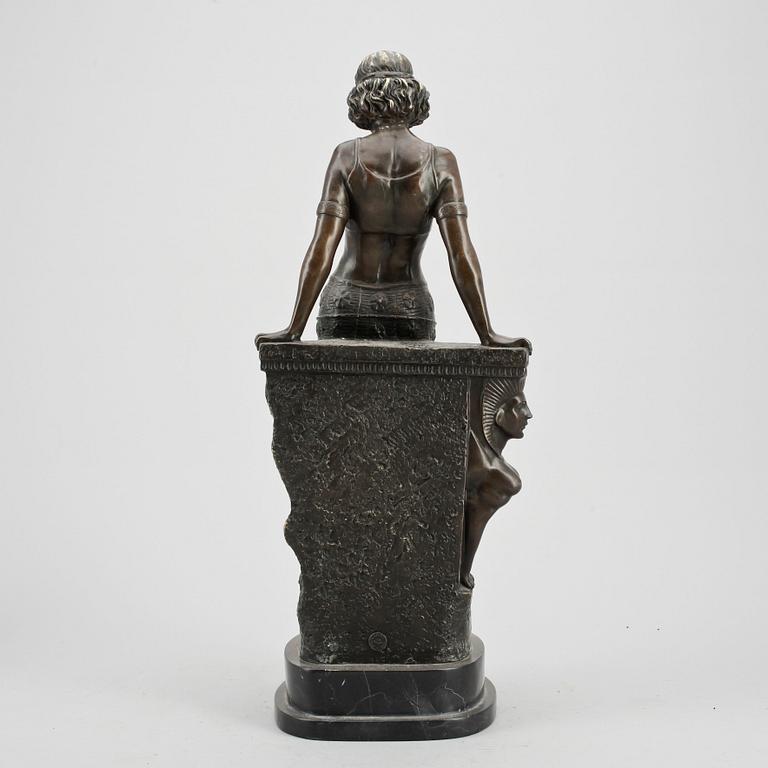 SKULPTUR, brons, signerad Menne, 1900-talets första hälft.