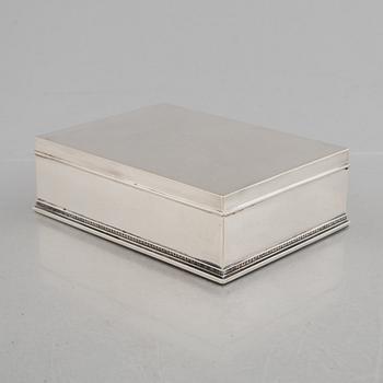 A Swedish silver cigarette case, mark of W.A. Bolin,  Stockholm 1944.