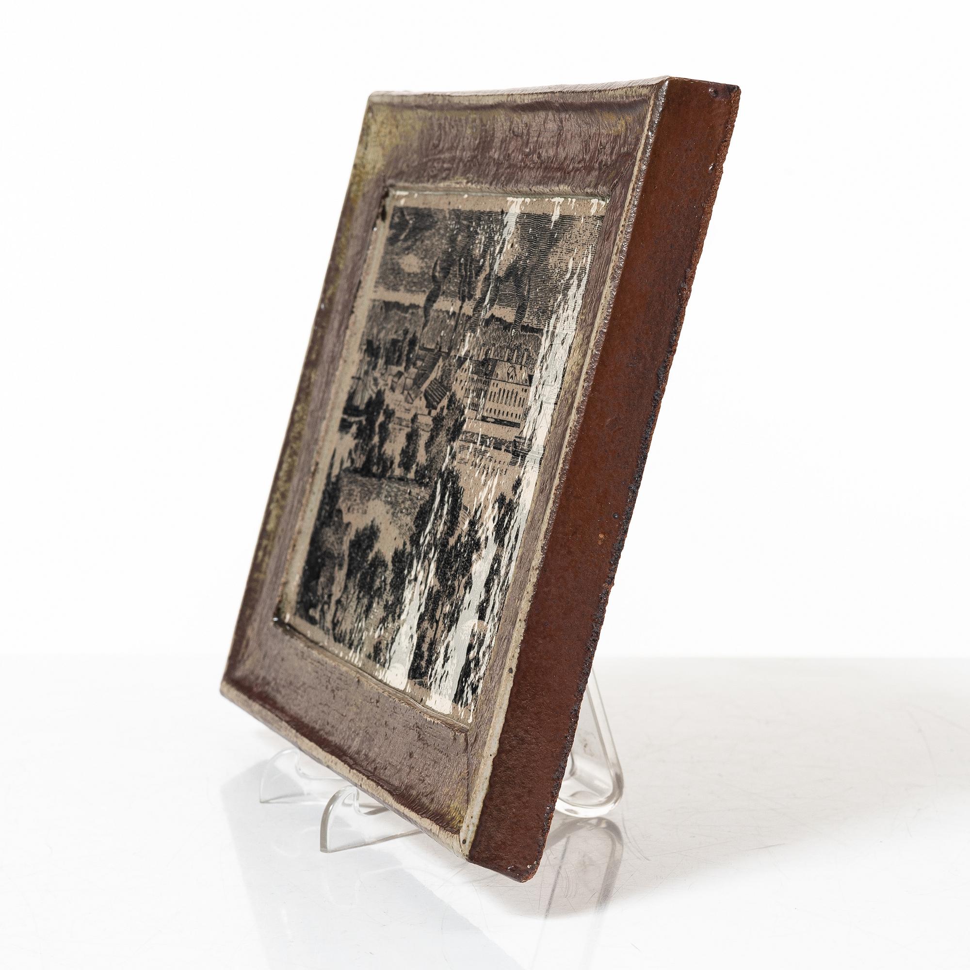 Gustavsberg, a stoneware plaque, Gustavsberg.