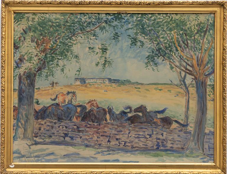 Nils Kreuger, "Hästar under pilar".