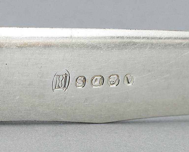 BESTICKSERVIS, 24 delar, nysilver och pärlemor, Allen & Darwin, England, omkring år 1900.