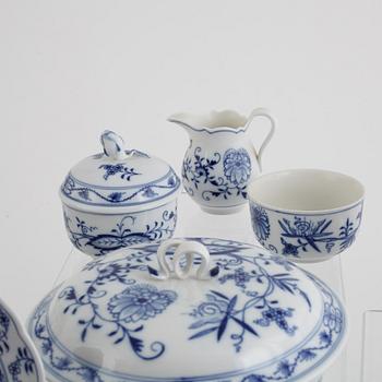 A Meissen Dining and Coffee Service, "Onion Pattern", (90 pieces).