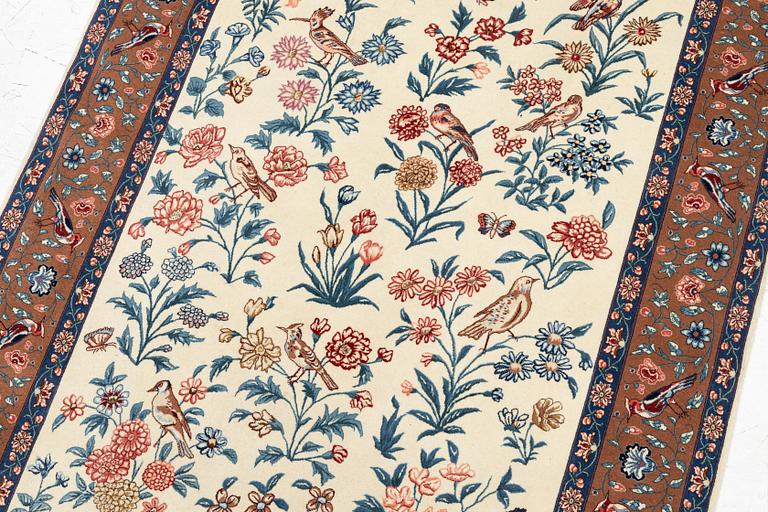 An Isfahan rug of 'Hunting' design, signed Seirafian (Ali Seirafian), c.166 x 109 cm.