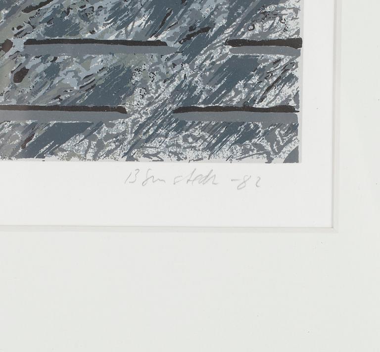 JUHANA BLOMSTEDT, serigrafi, signerad, daterad -82 och märkt E.A.