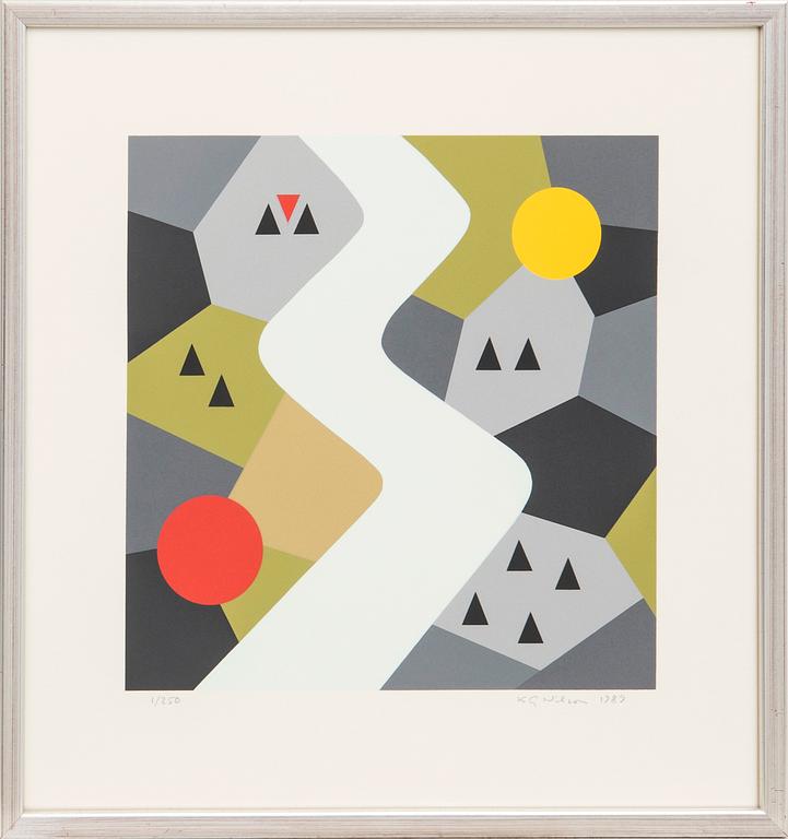 KG Nilson,  lithograph signed fated and numbered 1989 1/250.