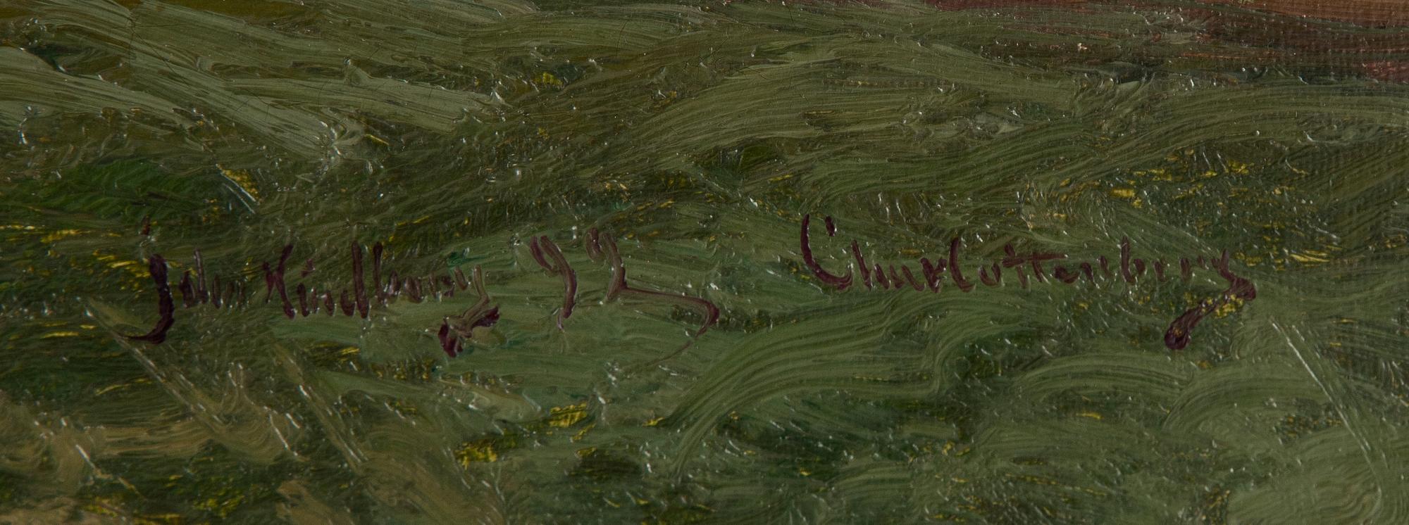 Johan Kindborg, olja på duk, signerad och daterad Charlottenberg -92.