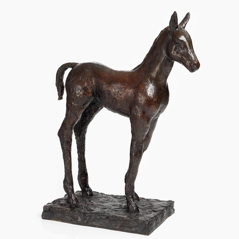 Gudmar Olovson, sculpture. Signed. Numbered. Foundry mark. Bronze, height 93.5 cm, length 75 cm.