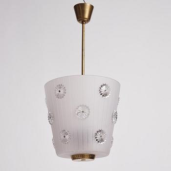 Harald Notini, a ceiling lamp, variant of model "11511", Arvid Böhlmarks Lampfabrik, Stockholm, 1940s.