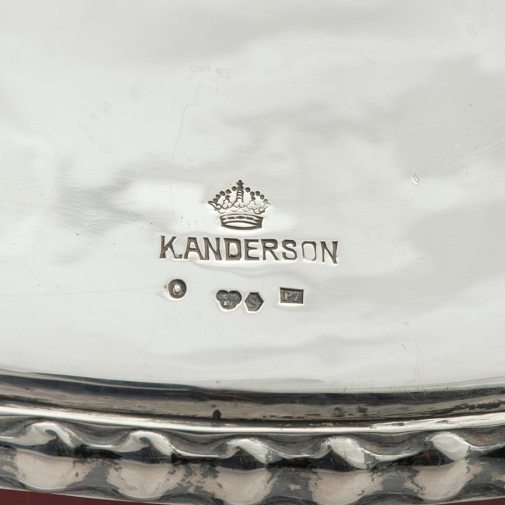 Karl Anderson, a silver table lamp, Stockholm 1917.