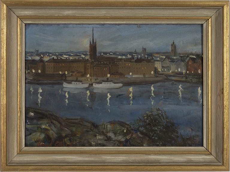 Karl Abel, oil on panel, signed.