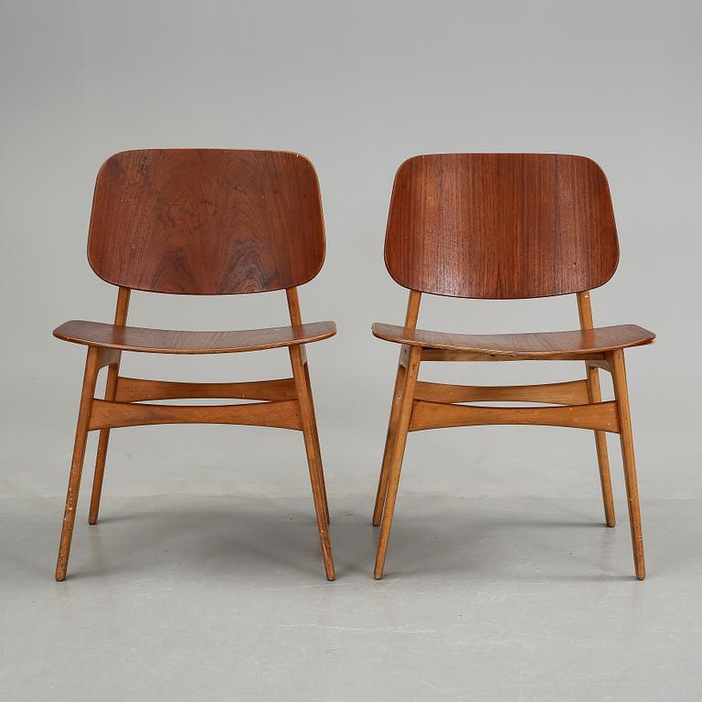STOLAR, ett par, modell 155, Börge Mogensen, Danmark 1950-tal.