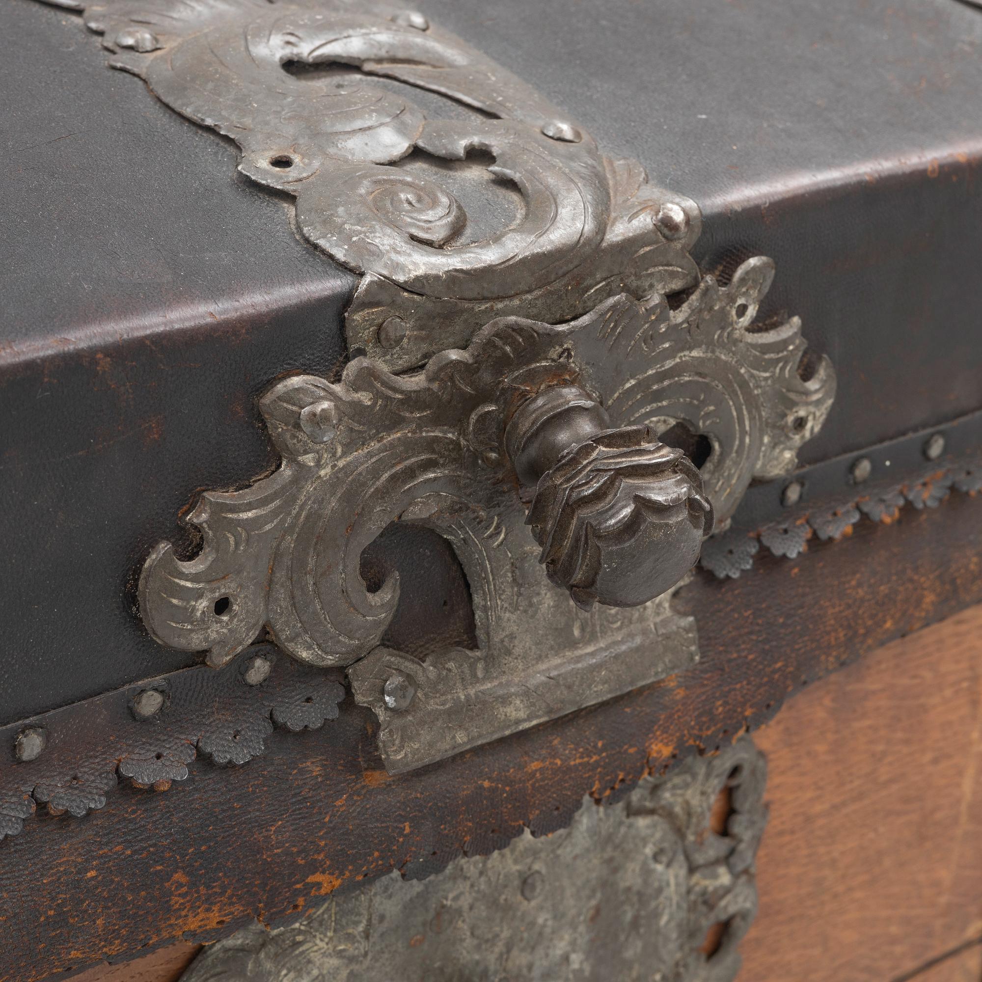 A Swedish baroque chest, circa 1700.