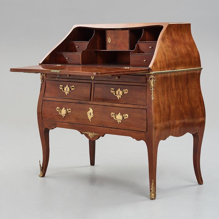 A Swedish Rococo 18th century secretaire in the manner of Lars Nordin (master in Stockholm 1752-73).