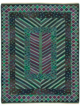 Marianne Richter, A CARPET. "Granen, grön". Tapestry weave. 198 x 155,5  cm. Signed AB MMF MR.