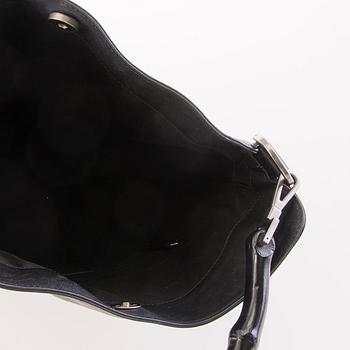 GUCCI Black Leather Bamboo Bag.