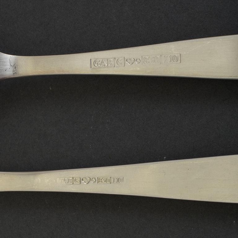 16 pcs silver cutlery by Jacob Ängman, for GAB, 1980's.