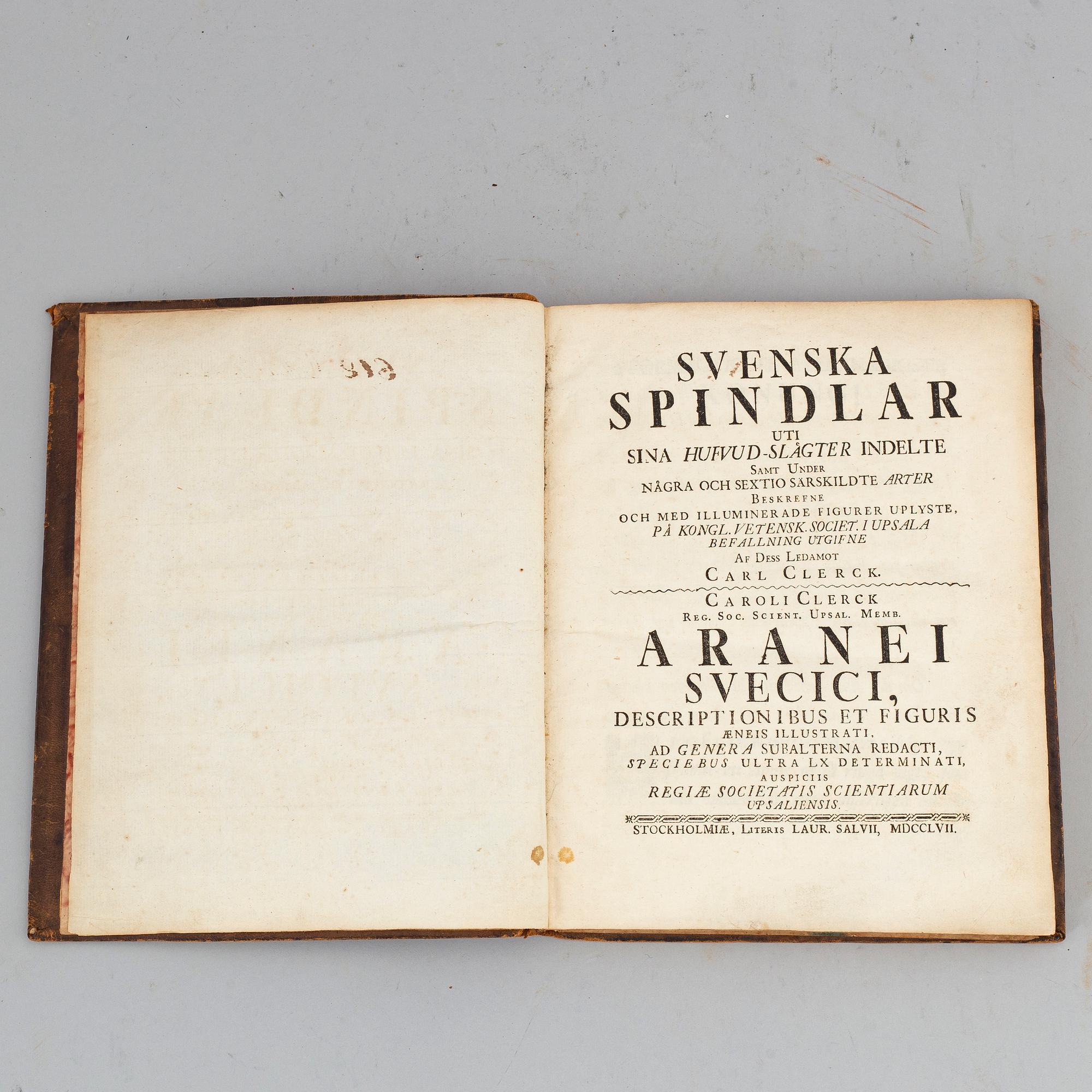 Svenska spindlar, 1757.