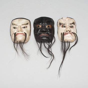 MASKER, 3 st.  Noh, Japan.