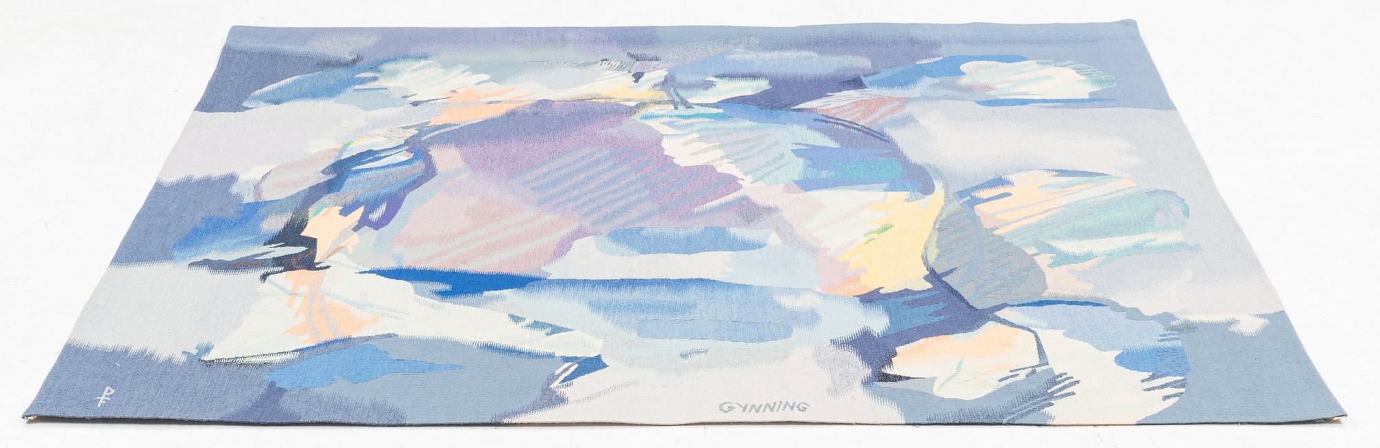 Lars Gynning, a tapestry, 'Gryning' tapestry weave, approximately 147 x 174 cm, Pinton Frères, Aubusson, signed PF GYNNING 1/3.