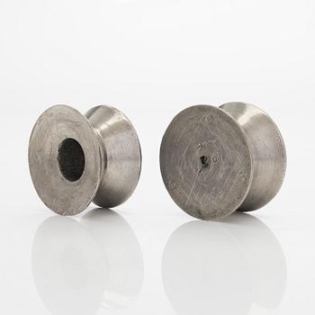 Viljo Hirvonen, a pair of rare mid-20th-century  candlesticks manufactured by Valaistustyö for Artek.