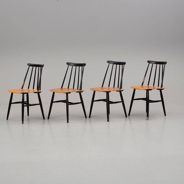 STOLAR, 4 st, "Fanett", Ilmari Tapiovaara, Edsbyverken, formgiven 1958.