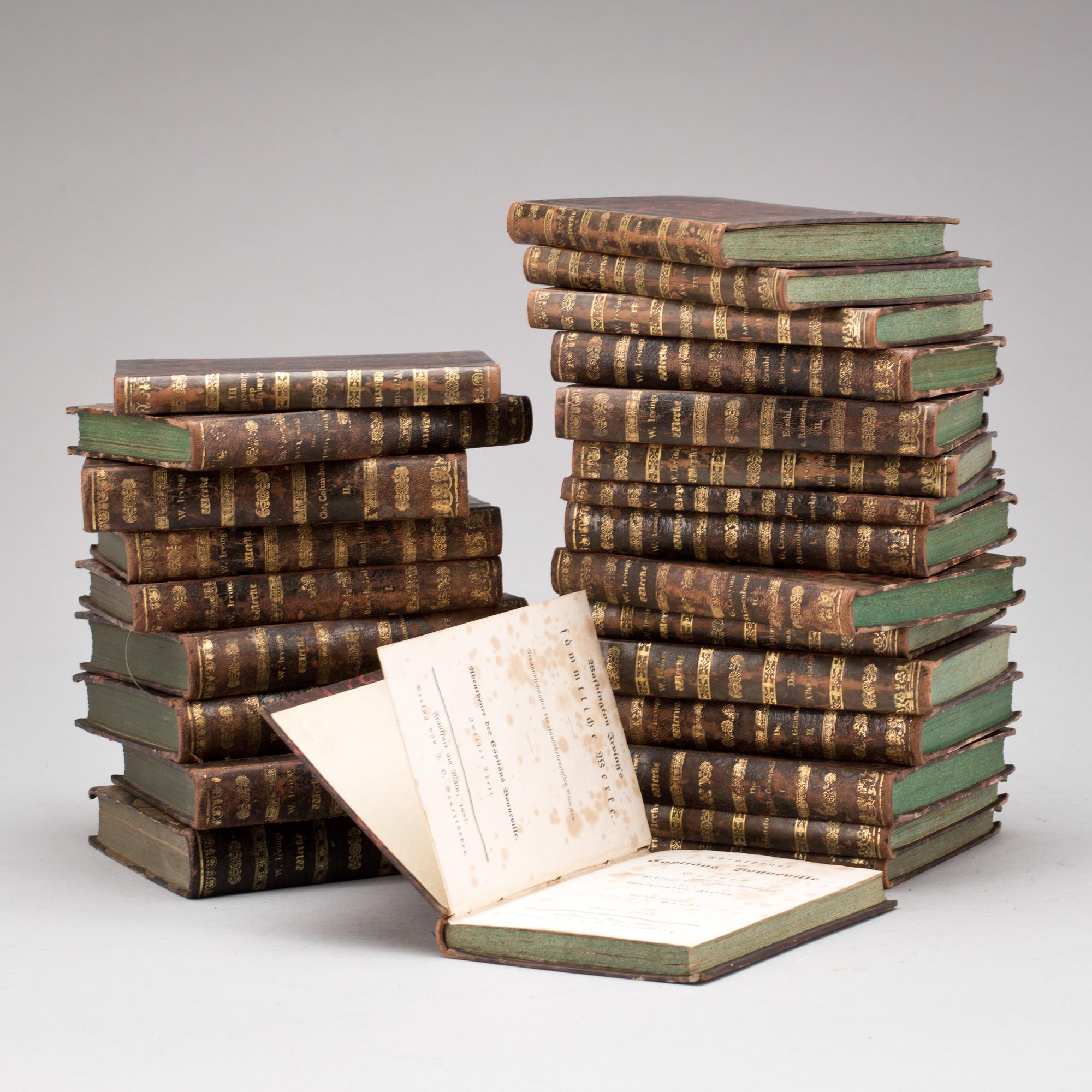 PARTI BÖCKER av Washington Irving. Frankfurt am Main, 1820-30-tal.