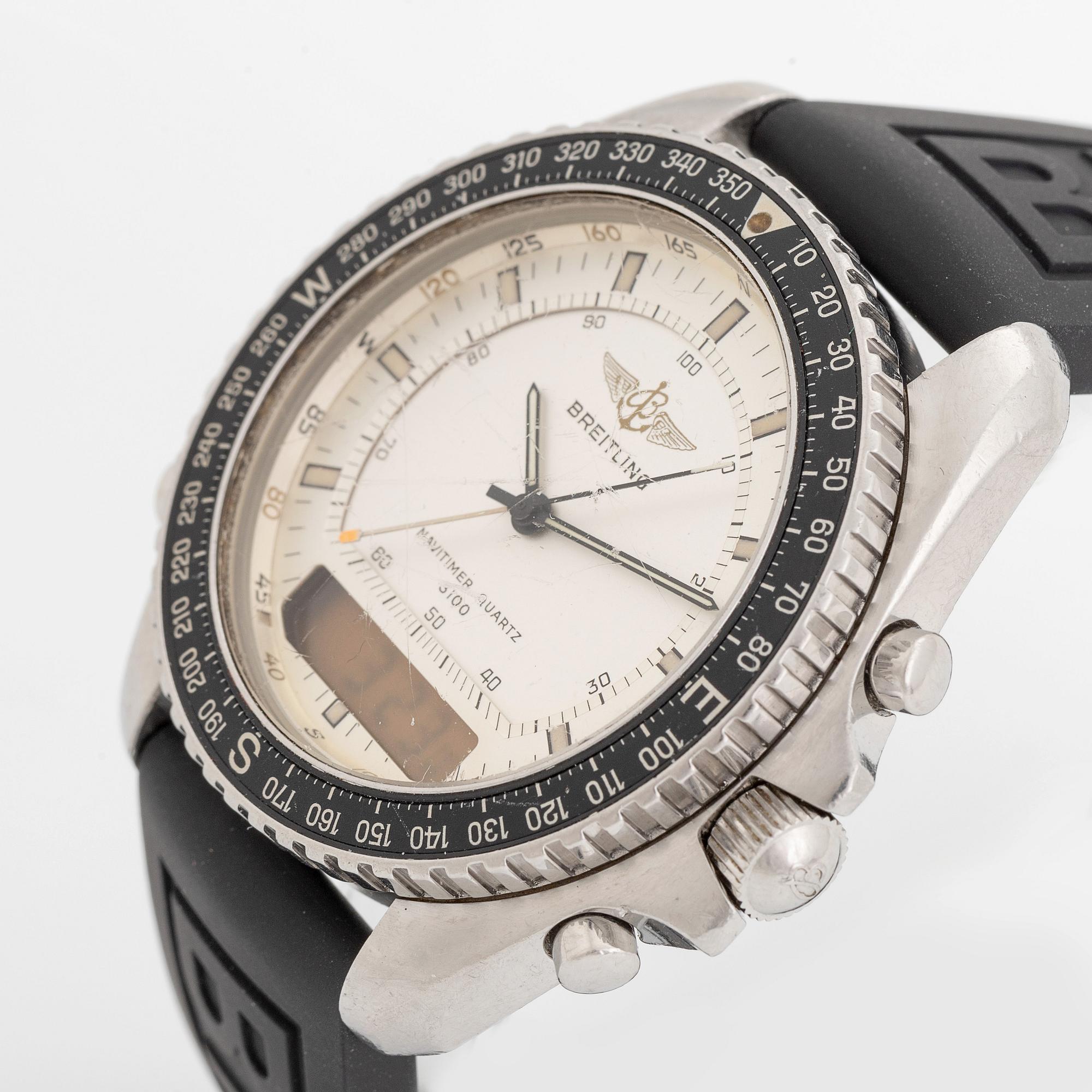 Breitling Pluton Navitimer 3100 wristwatch 41 5 mm. Bukowskis