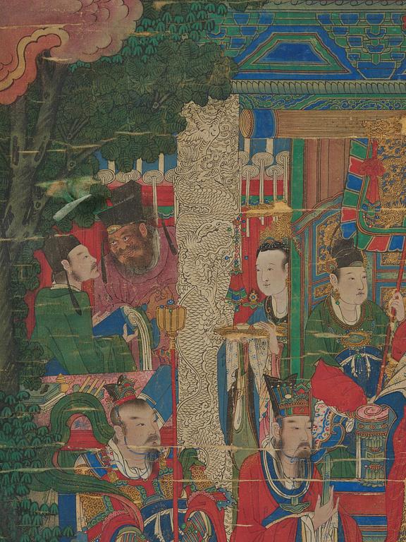 A large painting by anonymous artist, Qing dynasty, 18th/19th century.