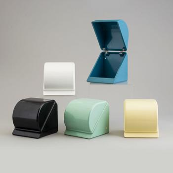 A set of six plastic paperholders from Prodotti CM Torino mod Candia, Italy, 1960's.