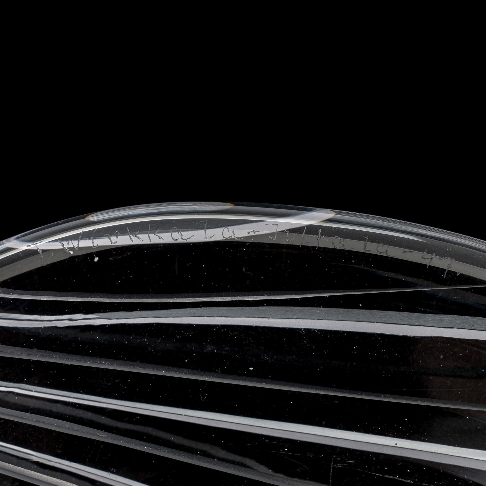 Tapio Wirkkala, an art object 3313, signed T. Wirkkala, Iittala -47.