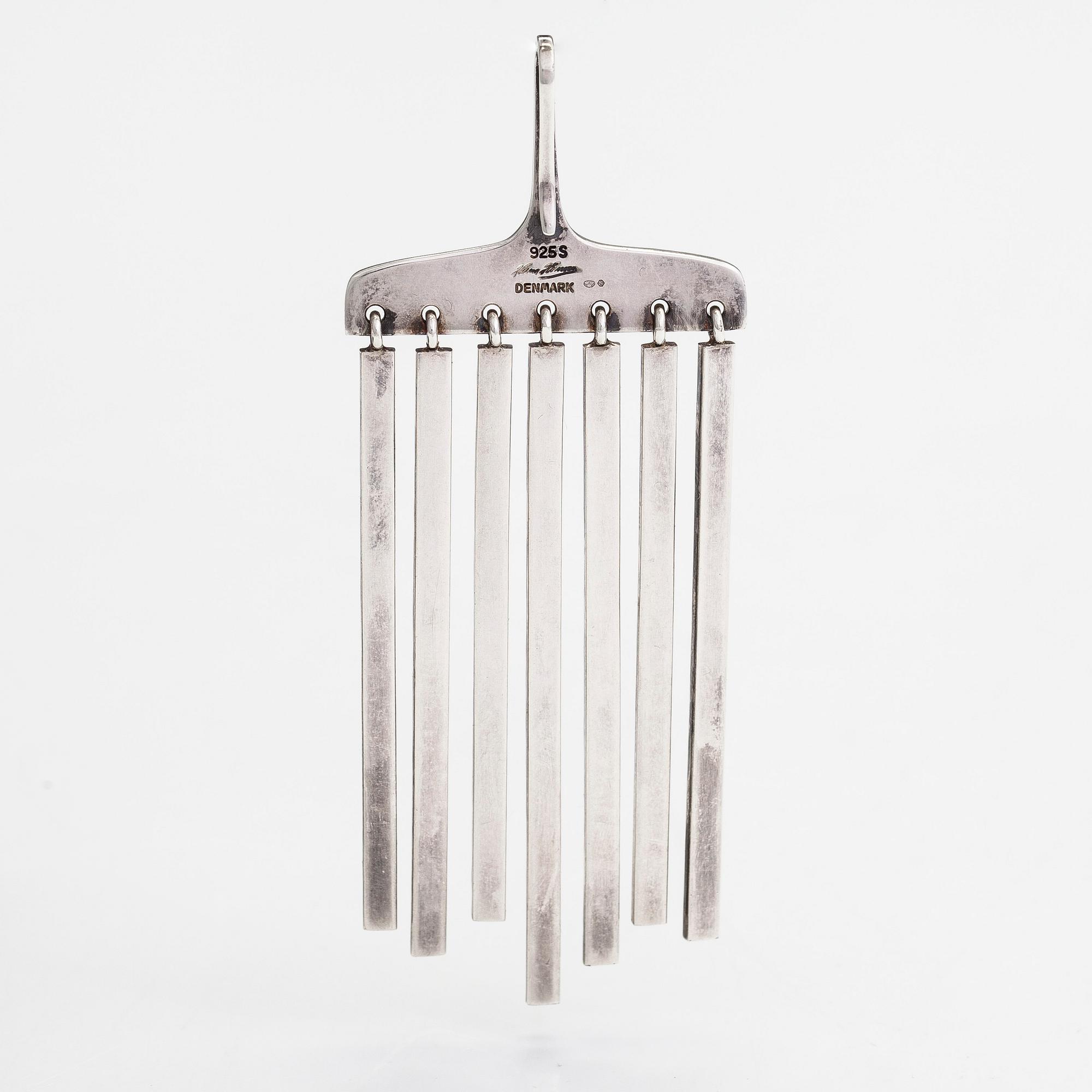 Bent Gabrielsen, a sterling silver pendant for Hans Hansen, Denmark.