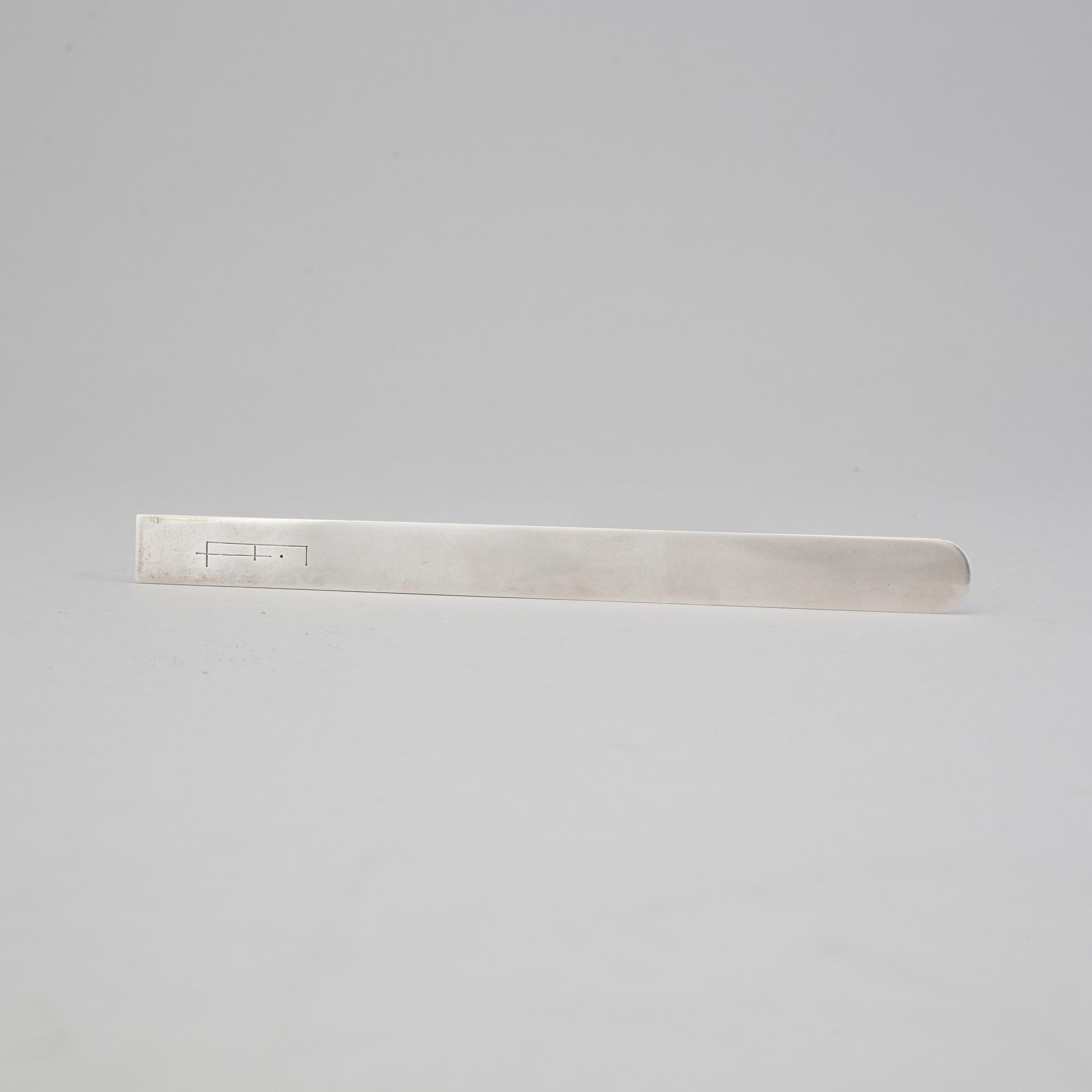 WIWEN NILSSON, brevkniv av sterlingsilver, Anders Nilsson, Lund 1973. Vikt ca 50 gram.