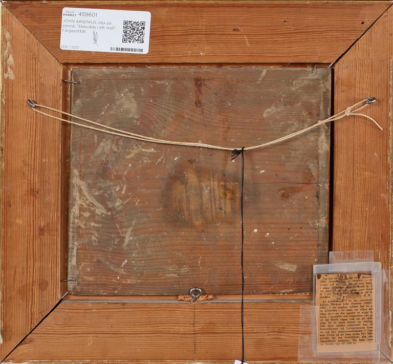 JOHN ARSENIUS, olja på pannå, signerad samt otydligt daterad.