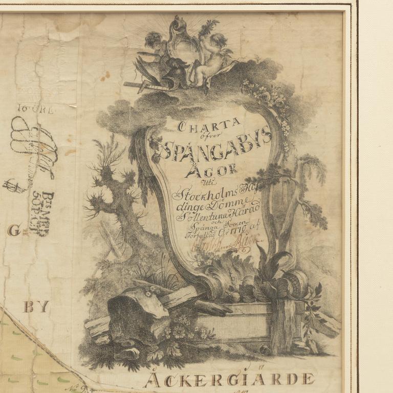 Kartor, 2 st. 1700-tal, Spånga.
