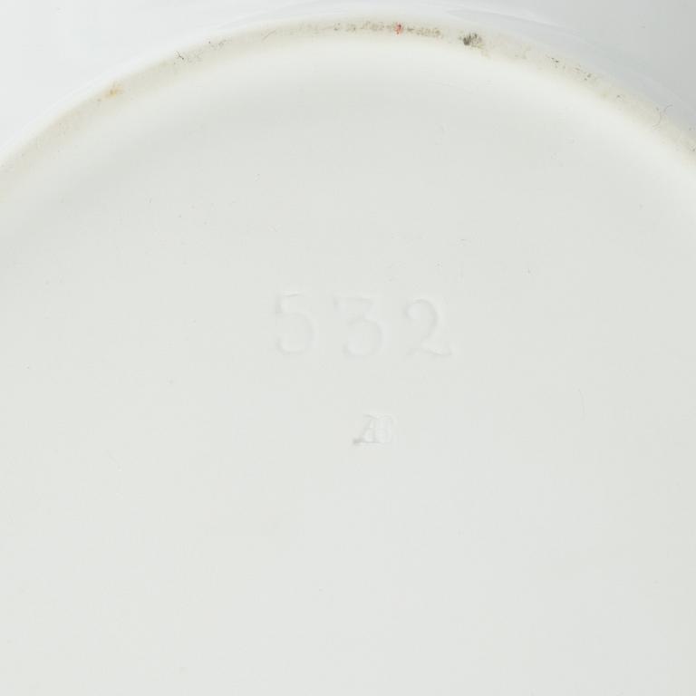 A  'Blue Fluted Half Lace' porcelain serving dish, Royal Copenhagen, model 532, 1949.